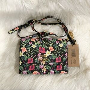 Steve Madden Blynn Black Floral Crossbody Bag